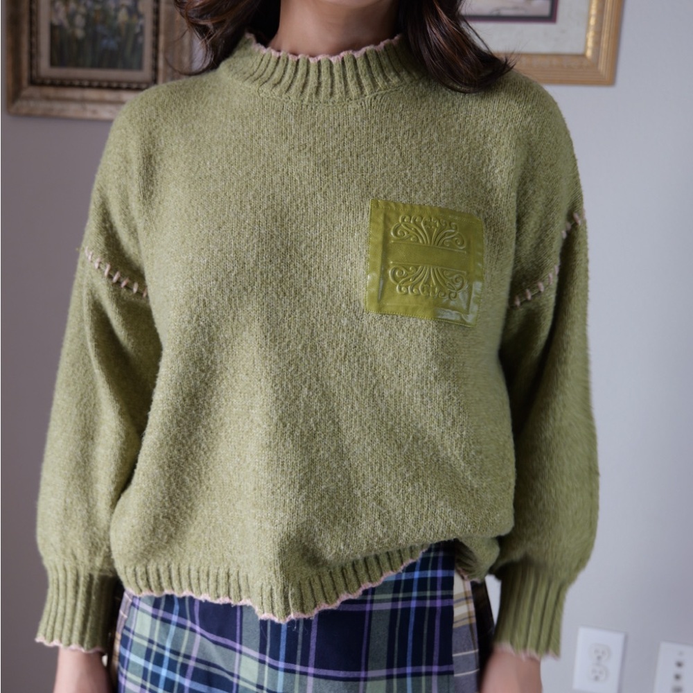 Never Fully Dressed Virgo Jumper in Olive Green